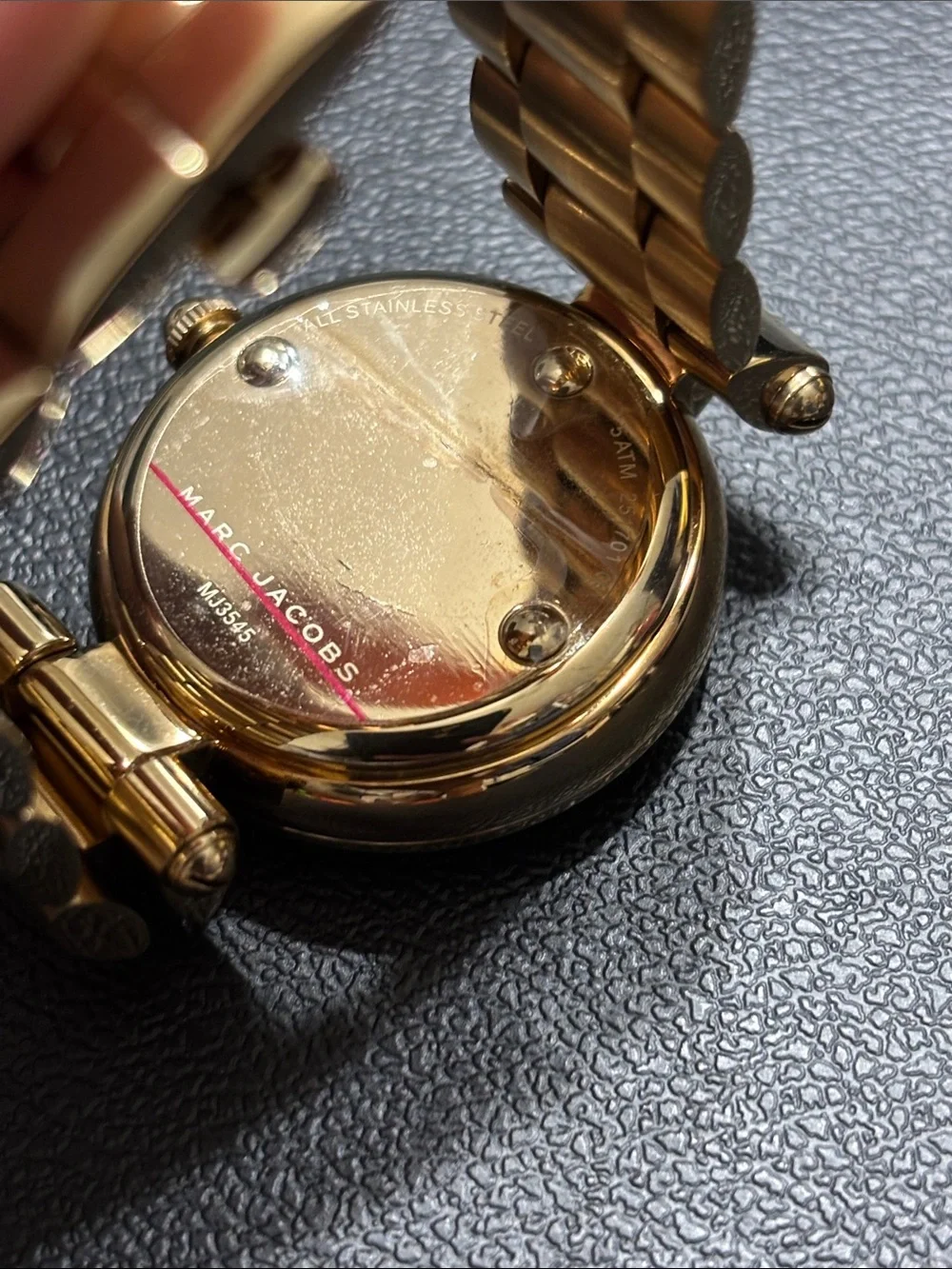 Marc Jacobs Gold Tone Lightning Bolt Bracelet Watch
